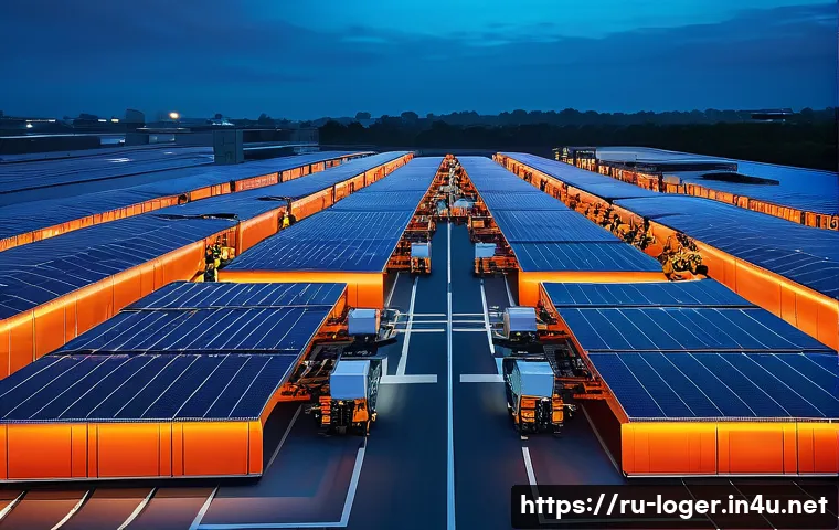 물류관리사 취업 성공기 공유 - **Image Prompt 1: Futuristic Automated Logistics Hub at Dawn**
"A wide-angle, cinematic shot of ...