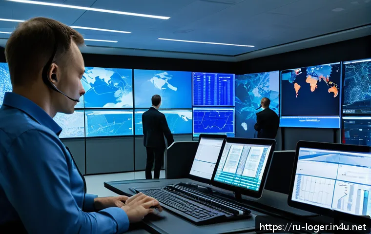 물류관리사와 특수 물류 사례 - A modern Russian special cargo transportation control center with large digital screens displaying r...